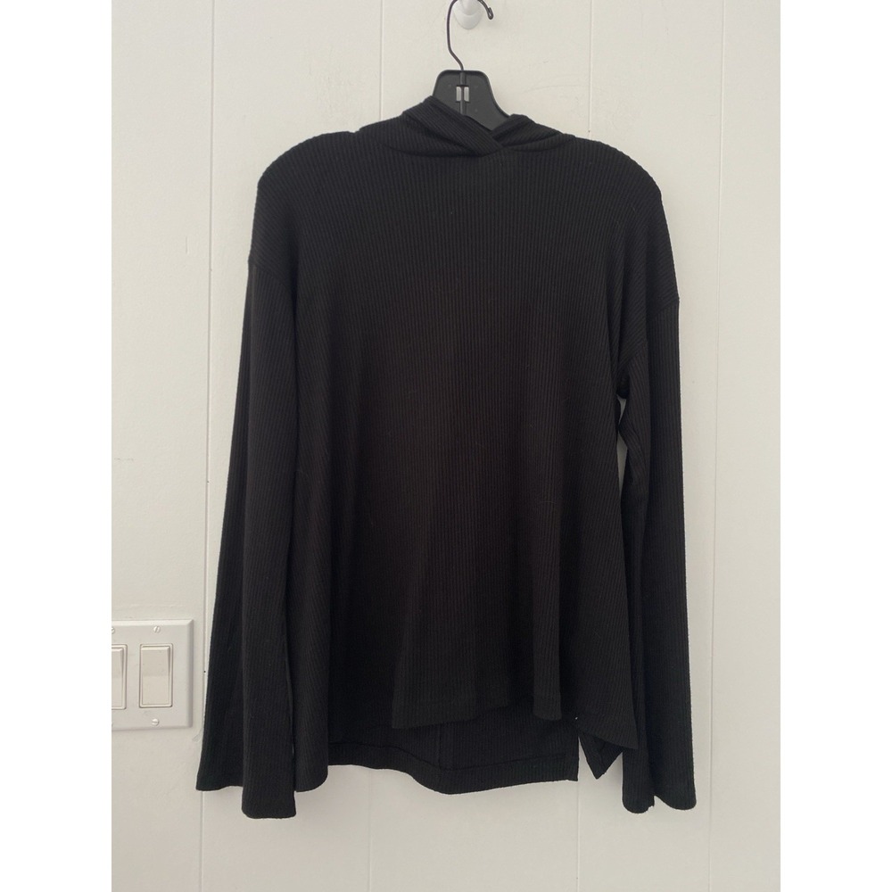 Rag & Bone New York "The Knit Rib" Hoodie in Black Sz Small